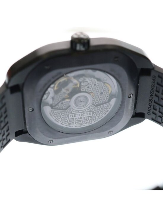Hermes Black Dial Ti Rubber at Titanium Automatic Watch main image 4